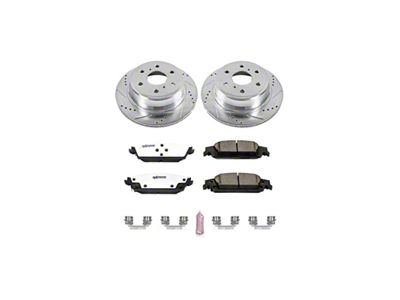 PowerStop Z36 Extreme Truck and Tow 6-Lug Brake Rotor and Pad Kit; Rear (14-18 Silverado 1500)