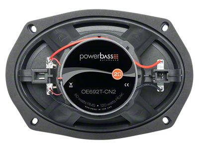 PowerBass 6x9-Inch 2 Ohm Direct Fit Thin Mount OEM Replacement Coaxial Speaker; Front Door; 60 Watts RMS/120 Watts Max (03-25 RAM 2500)