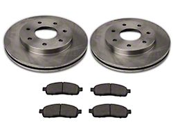 PowerStop OE Replacement 6 or 7-Lug Brake Rotor and Pad Kit; Front (04-08 4WD F-150)
