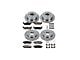 PowerStop OE Replacement 6 or 7-Lug Brake Rotor and Pad Kit; Front and Rear (04-08 4WD F-150)