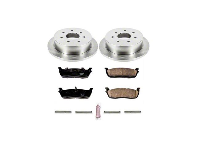 PowerStop OE Replacement 7-Lug Brake Rotor and Pad Kit; Rear (Late 00-03 F-150 w/ Rear Disc Brakes)