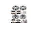 PowerStop OE Replacement Brake Rotor and Pad Kit; Front and Rear (Late 00-03 F-150)