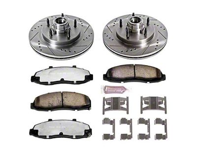 PowerStop Z36 Extreme Truck and Tow 5-Lug Brake Rotor and Pad Kit; Front (97-03 F-150)