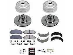PowerStop Z17 Stock Replacement 5-Lug Brake Rotor, Ceramic Pad and Drum Kit; Front and Rear (03-06 2WD Ranger w/ 4-Wheel ABS & 10-Inch Rear Drum Brakes)
