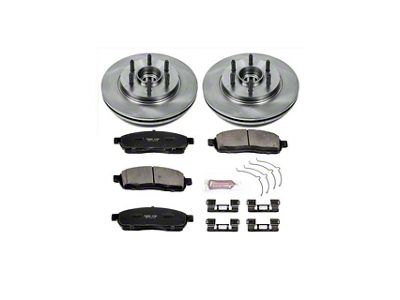 PowerStop OE Replacement 6 or 7-Lug Brake Rotor and Pad Kit; Front (04-08 2WD F-150)