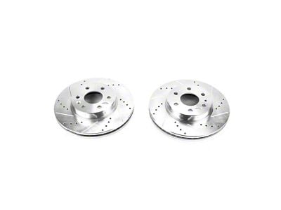 PowerStop Evolution Cross-Drilled and Slotted 6-Lug Rotors; Front Pair (15-20 Canyon)