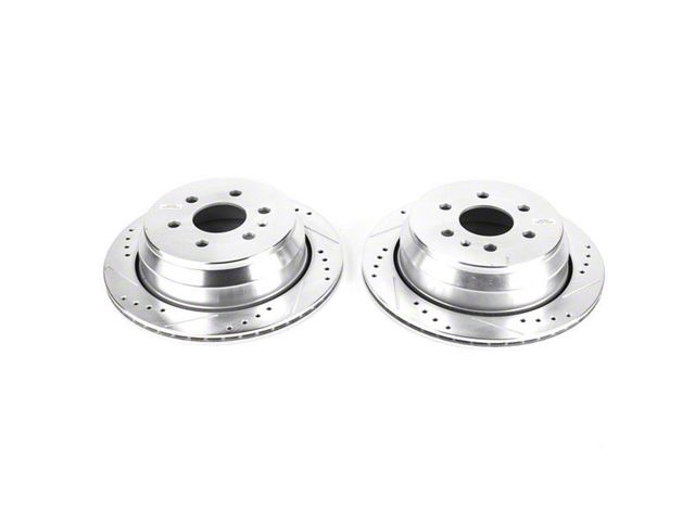 PowerStop Evolution Cross-Drilled and Slotted 6-Lug Rotors; Rear Pair (15-20 Canyon)