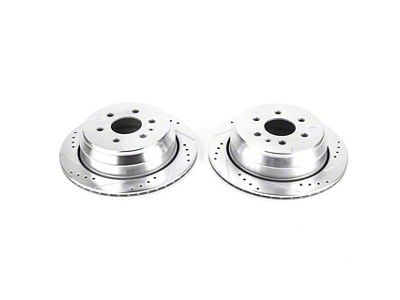 PowerStop Evolution Cross-Drilled and Slotted 6-Lug Rotors; Rear Pair (15-20 Canyon)