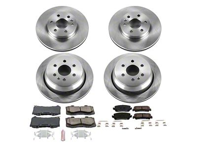 PowerStop OE Replacement 6-Lug Brake Rotor and Pad Kit; Front and Rear (15-20 Canyon)