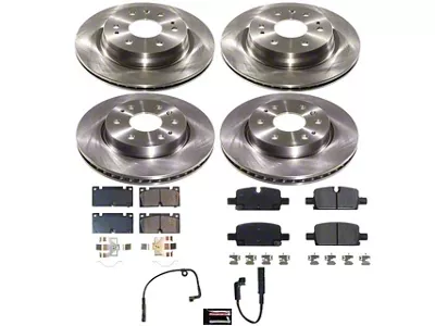 PowerStop OE Replacement 6-Lug Brake Rotor and Pad Kit; Front and Rear (23-25 Canyon)