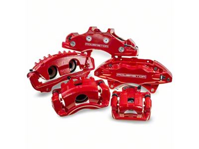 PowerStop Performance Front Brake Calipers; Red (15-20 Canyon)