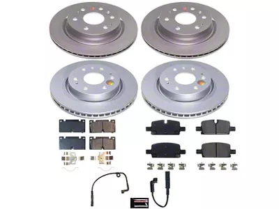 PowerStop Z17 Evolution Plus 6-Lug Brake Rotor and Pad Kit; Front and Rear (23-25 Canyon)