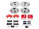 PowerStop Z23 Evolution 6-Lug Brake Rotor, Pad and Caliper Kit; Front and Rear (15-20 Canyon)