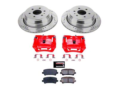 PowerStop Z23 Evolution Sport 6-Lug Brake Rotor, Pad and Caliper Kit; Rear (15-20 Canyon)