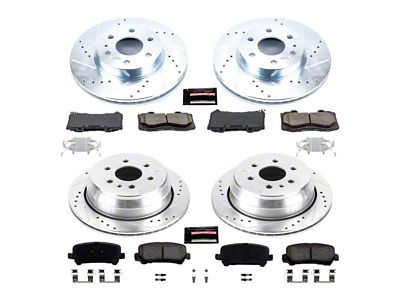 PowerStop Z23 Evolution Sport 6-Lug Brake Rotor and Pad Kit; Front and Rear (15-20 Canyon)