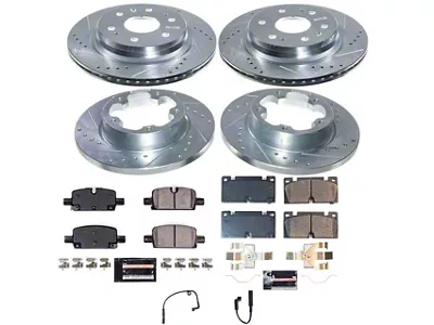 PowerStop Z23 Evolution Sport 6-Lug Brake Rotor and Pad Kit; Front and Rear (23-25 Canyon)