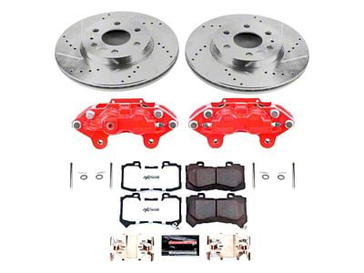 PowerStop Z36 Extreme Truck and Tow 6-Lug Brake Rotor, Pad and Caliper Kit; Front (15-20 Canyon)