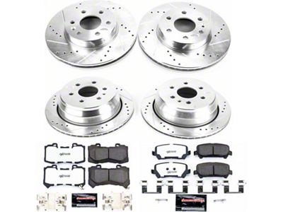 PowerStop Z36 Extreme Truck and Tow 6-Lug Brake Rotor and Pad Kit; Front and Rear (15-20 Canyon)