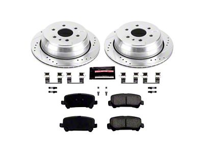 PowerStop Z36 Extreme Truck and Tow 6-Lug Brake Rotor and Pad Kit; Rear (15-20 Canyon)