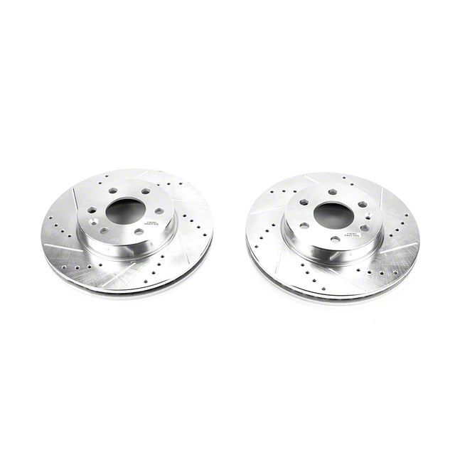 INEEDUP 5 Lugs Disc Drilled ＆ Slotted Brake Rotors Front ＆ Rear For Honda Civic 2012 4PCS 並行輸入品
