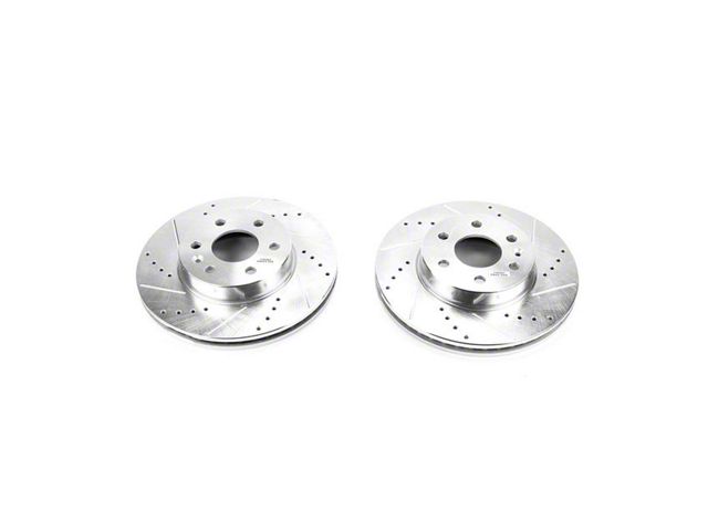 PowerStop Evolution Cross-Drilled and Slotted 6-Lug Rotors; Front Pair (15-20 Colorado)