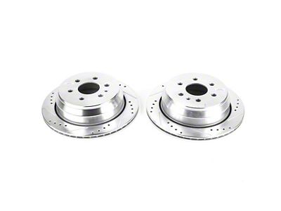 PowerStop Evolution Cross-Drilled and Slotted 6-Lug Rotors; Rear Pair (15-20 Colorado)