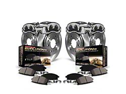 PowerStop OE Replacement 6-Lug Brake Rotor, Pad and Caliper Kit; Front and Rear (15-20 Colorado)