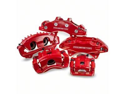 PowerStop Performance Front Brake Calipers; Red (15-19 Colorado)