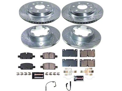 PowerStop Z23 Evolution Sport 6-Lug Brake Rotor and Pad Kit; Front and Rear (23-25 Colorado)
