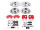 PowerStop Z36 Extreme Truck and Tow 6-Lug Brake Rotor, Pad and Caliper Kit; Front and Rear (15-20 Colorado)