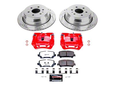 PowerStop Z36 Extreme Truck and Tow 6-Lug Brake Rotor, Pad and Caliper Kit; Rear (15-20 Colorado)