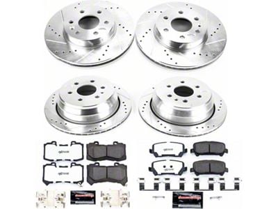PowerStop Z36 Extreme Truck and Tow 6-Lug Brake Rotor and Pad Kit; Front and Rear (15-20 Colorado)
