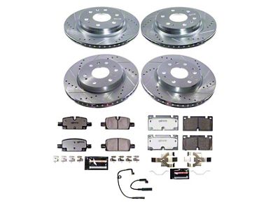 PowerStop Z36 Extreme Truck and Tow 6-Lug Brake Rotor and Pad Kit; Front and Rear (23-25 Colorado)