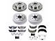 PowerStop OE Replacement 6-Lug Brake Rotor, Drum and Pad Kit; Front and Rear (97-98 Dakota w/ 9-Inch Rear Drum Brakes)