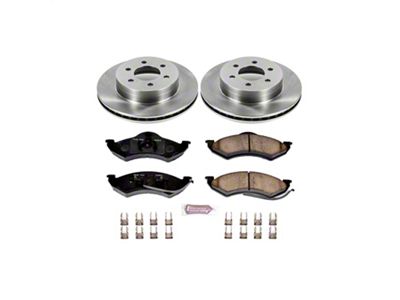 PowerStop OE Replacement 6-Lug Brake Rotor and Pad Kit; Front (1999 Dakota)