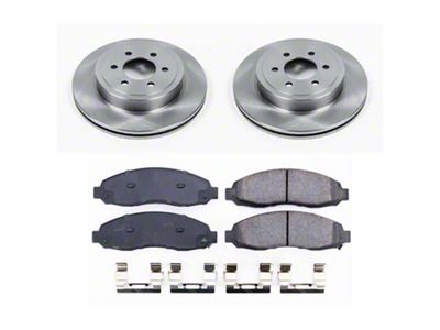 PowerStop OE Replacement 6-Lug Brake Rotor and Pad Kit; Front (03-04 Dakota)