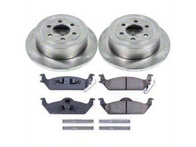 PowerStop OE Replacement 6-Lug Brake Rotor and Pad Kit; Rear (03-04 Dakota w/ Rear Disc Brakes)