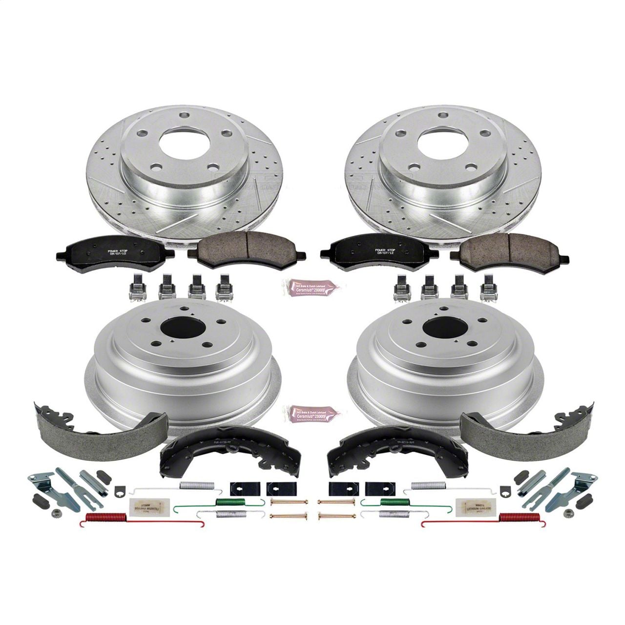 Power Stop K1043 Kit Freno Anteriore Z23 Evolution – Dischi Forati E Pastiglie Ceramiche – Per Veicoli Selezionati