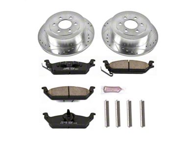 PowerStop Z23 Evolution Sport 6-Lug Brake Rotor and Pad Kit; Rear (03-04 Dakota w/ Rear Disc Brakes)