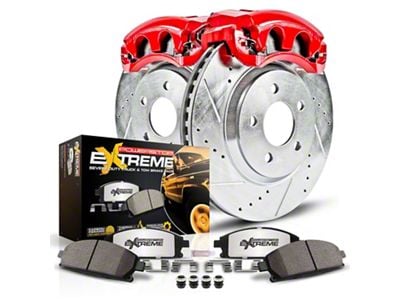 PowerStop Z36 Extreme Truck and Tow 5-Lug Brake Rotor, Pad and Caliper Kit; Front (05-08 Dakota)