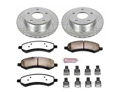 PowerStop Z36 Extreme Truck and Tow 5-Lug Brake Rotor and Pad Kit; Front (05-11 Dakota)
