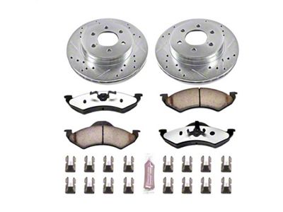 PowerStop Z36 Extreme Truck and Tow 6-Lug Brake Rotor and Pad Kit; Front (00-02 Dakota)