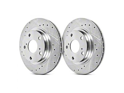 PowerStop Evolution Cross-Drilled and Slotted 6-Lug Rotors; Front Pair (21-24 F-150)