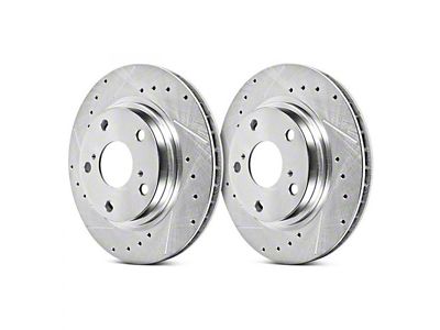 PowerStop Evolution Cross-Drilled and Slotted 6-Lug Rotors; Front Pair (21-25 F-150)