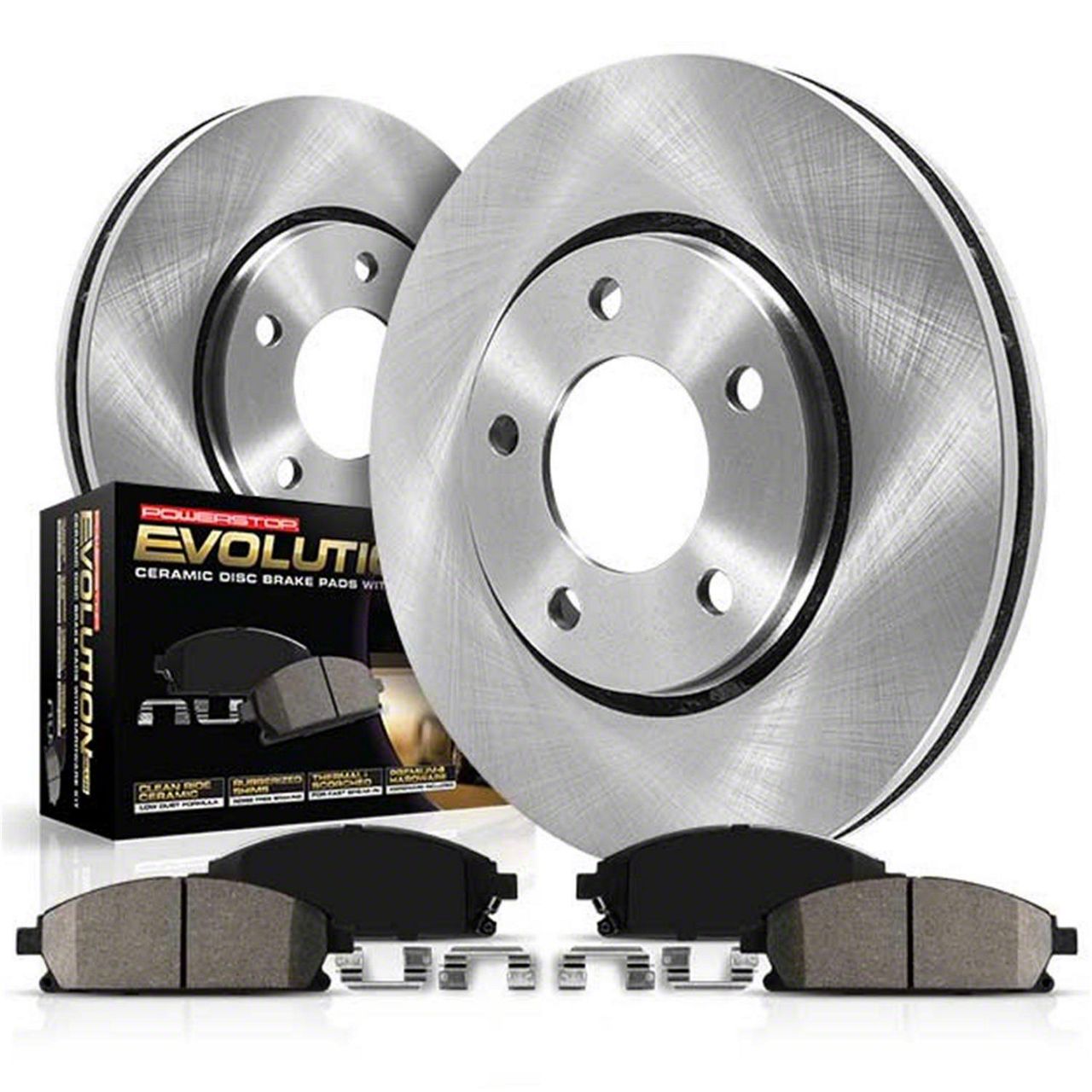 PowerStop OE Replacement 6-Lug Brake Rotor and Pad Kit; Front (21-24 F-150)