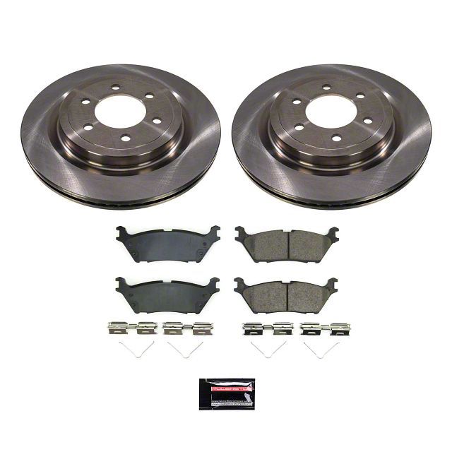 PowerStop OE Replacement 6-Lug Brake Rotor and Pad Kit; Rear (21-24 F-150 w/ 350mm Rear Rotors)