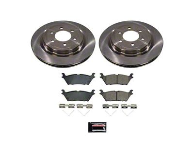 PowerStop OE Replacement 6-Lug Brake Rotor and Pad Kit; Rear (21-24 F-150 w/ 350mm Rear Rotors)