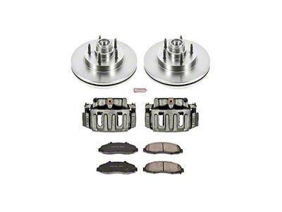 PowerStop OE Replacement 5-Lug Brake Rotor, Pad and Caliper Kit; Front (97-98 2WD F-150 w/ 4-Wheel ABS)
