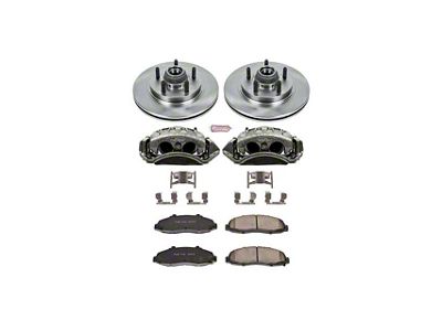 PowerStop OE Replacement 5-Lug Brake Rotor, Pad and Caliper Kit; Front (Late 00-03 2WD F-150, Excluding Lightning)