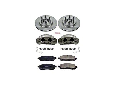 PowerStop OE Replacement 6-Lug Brake Rotor, Pad and Caliper Kit; Front (05-08 2WD F-150)